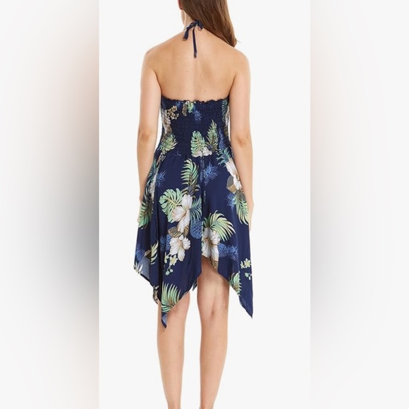 Hawaiian Luau  Kimono Fairy Dress in Pineapple Garden Navy size one size - Picture 5 of 12